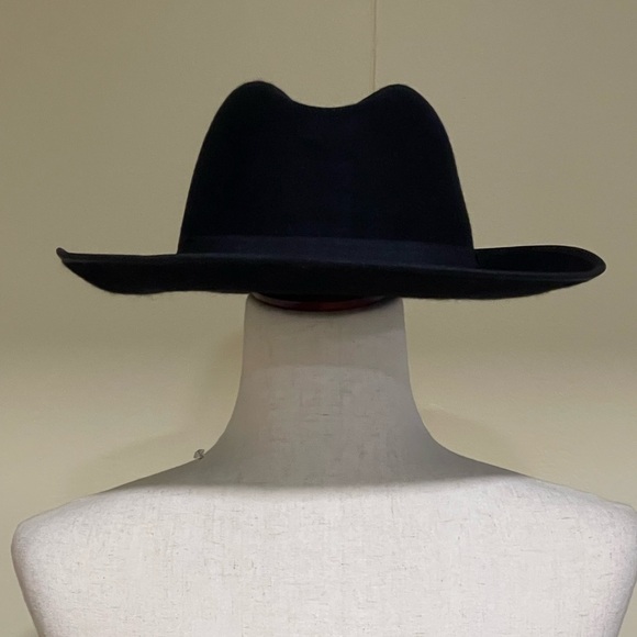 Vintage Elizabeth And James Wool Fedora Hat Women’s Black Retro Classic One Size - Picture 2 of 8